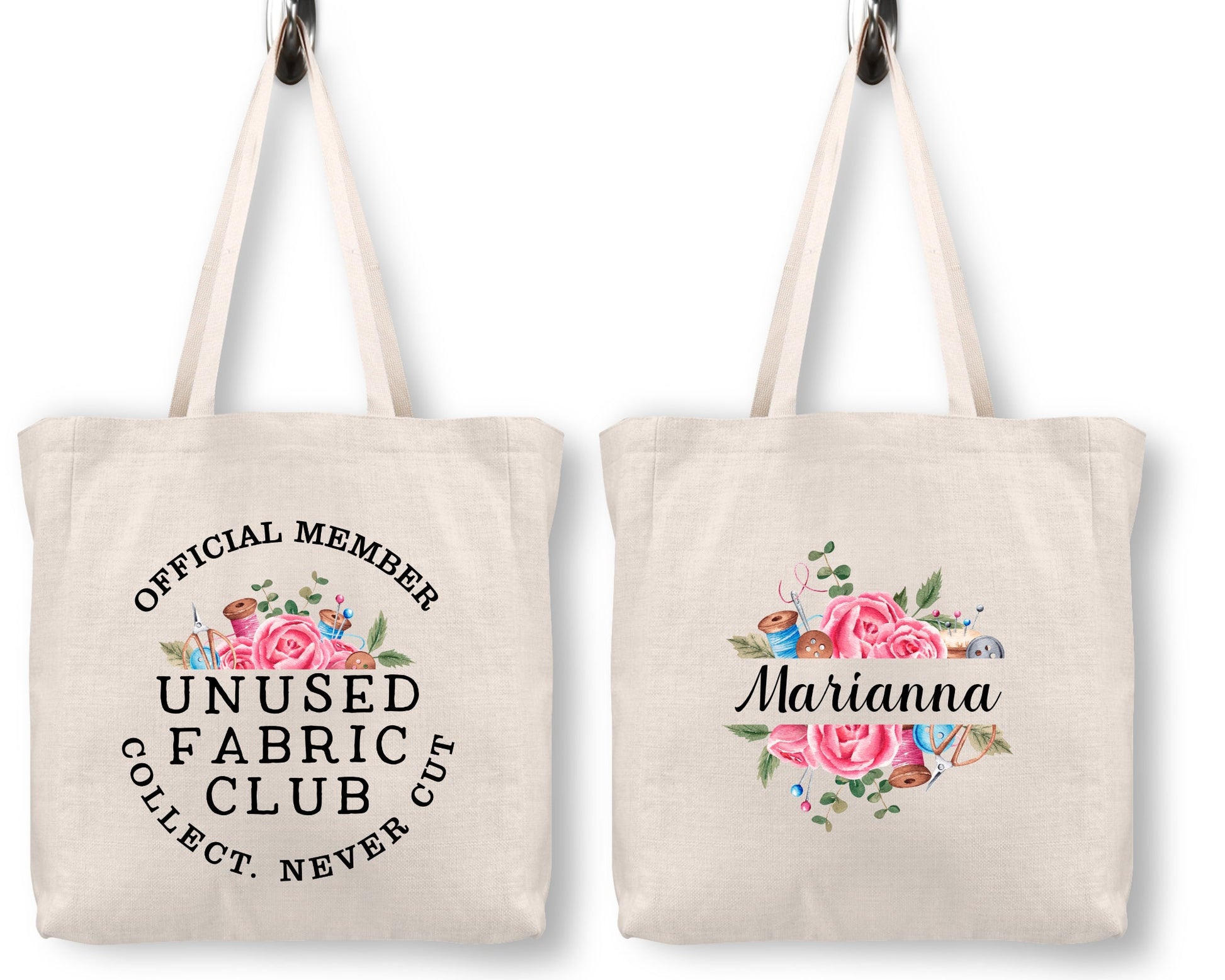 Unused Fabric Club - Personalized Tote Bag - Jammin Threads