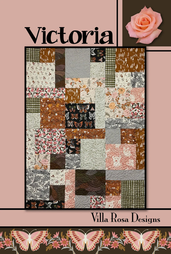 Victoria Quilt Pattern by Villa Rosa Designs. Beginner friendly. Fat Quarter friendly - Jammin Threads