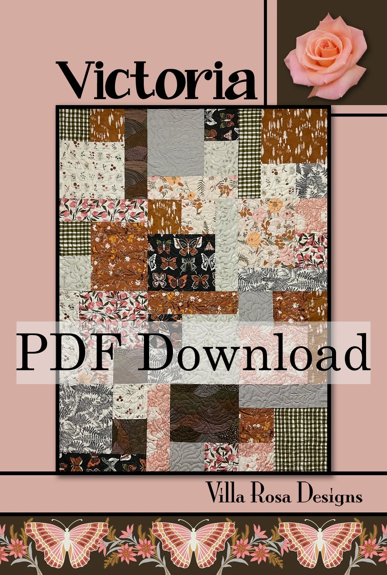 Victoria Quilt Pattern by Villa Rosa Designs (PDF Downloadable Version) - Jammin Threads