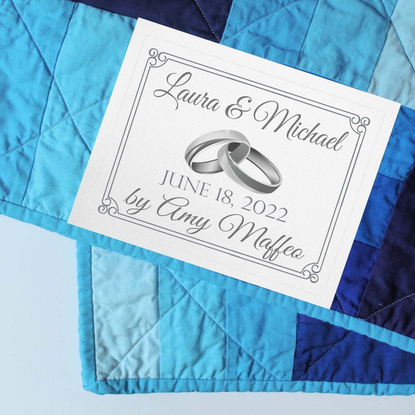 Wedding Quilt Label - Jammin Threads