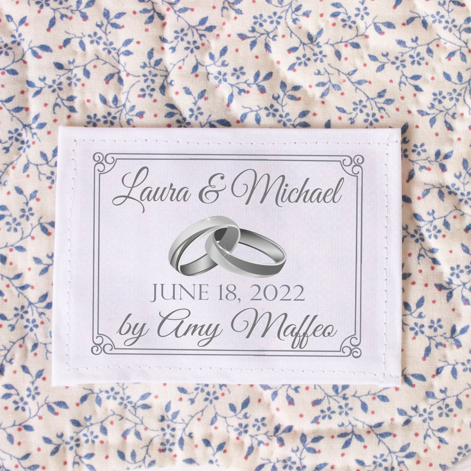 Wedding Quilt Label - Jammin Threads