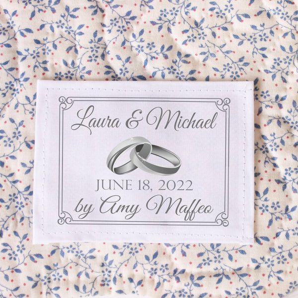 Wedding Quilt Label - Jammin Threads